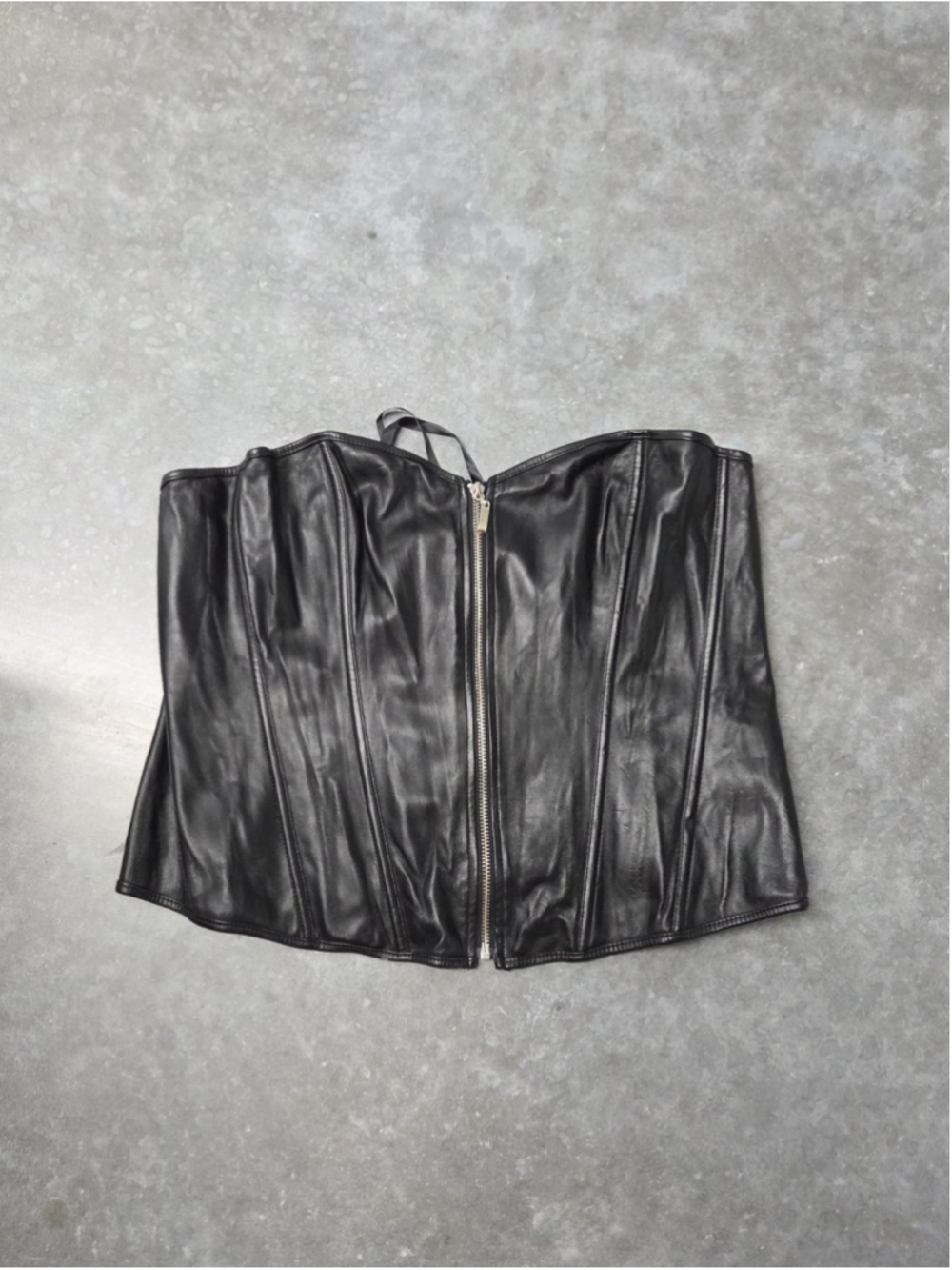 Faux Leather Corsette 2XL Cyber Punk Gothic Grunge Edgy Biker Chic Ren Faire